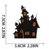 Tema de Halloween Gato Fantasma Adesivo de Tecido Bordado Castelo de Terror Adesivo de Patch Adesivo de Tecido Bordado Bruxa Feminina Morcego Vampiro