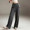 Pantalones de pierna ancha para yoga de camino al trabajo para mujer, cintura alta, control de abdomen, moldeadores, adelgazantes, suaves, amigables con la piel, para deportes al aire libre, pantalones de pierna recta para mujer