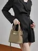 Bolso Cesta de Cuero de Vaca de Primera Capa para Mujer, Bolso Cubo Texturizado de Mano, Bolso Cruzado Suave de Cuero Granulado para Hombro, Bolso de Viaje