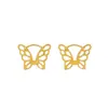 Pendientes de mariposa minimalistas estilo coreano, nuevos diseños para mujer, pendientes de aro modernos y elegantes, joyería de moda al por mayor