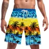 Verano 2022 Estilo Nuevo Europeo y Americano Playa Costera Palmera Creativo Impresión Digital 3D Pantalones de Playa Bañador para Hombre
