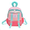 Mochila Escolar para Jardín de Infancia de Color Contrastante Estilo Coreano Mochila Infantil con Letras de Moda Mochila de Nylon para Bebé Moda Casual