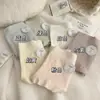 Ropa Interior Antibacteriana 7A Algodón Puro Niñas Algodón Puro Sin Costuras Cintura Media Shorts Triángulo Ropa Interior para Mujer