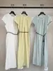 TG Vestido Longo Elegante Malha com Franjas Cintura Marcada Decote Redondo Estilo Verão 2026 26774