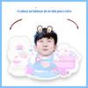 Lin Junjie Desenho Animado Versão Q Cabeça Elétrica Balançando Decoração de Mesa Cartão de Suporte Cartão Musical Balançante Papel Plástico Selo Suporte Presente Imagem
