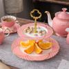 Juego de Taza y Platillo de Café Cerámica Lujo Ligero Porcelana Fina Taza para Té de Flores Plato Estilo Nórdico Británico Lujo Fresco Taza para Té Negro de la Tarde