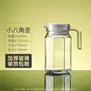 Chaleira de vidro de grande capacidade para atacado para uso doméstico, adequada para fazer chá, suco e bebidas, com novos padrões verticais e uma tampa