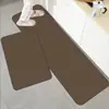 Tapete de Piso para Cocina de Lodo Diatómico Transfronterizo Tira Larga Absorción de Agua Absorción de Aceite Secado Rápido Antideslizante Almohadilla para Pies Juego de Tapetes para Puerta de Cocina de Color Sólido