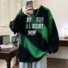 Sudadera de manga larga de diseño de letras estilo americano de nicho para hombre, marca de moda ins para primavera y otoño, camiseta básica con vibra estilo chino