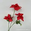 Flor roja de simulación diseño de auditorio de bodas paisajismo pared de fondo de flores artificiales decoración techo de flores camino de flores guía arreglo floral flor