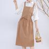 Delantal de encaje de algodón y lino transfronterizo directo de fábrica, delantal de arte japonés, chaleco de cocina, uniforme de trabajo a la cintura, venta al por mayor