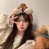 Diadema Giratoria de Cerdo Volador Linda Diadema de Peluche de Dibujos Animados para Mujer Diadema Alta para Lavarse la Cara Accesorio de Cabeza de Oso