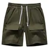 Shorts de trabalho de tamanho europeu para comércio exterior transfronteiriço, shorts casuais soltos e finos da moda de cinco pontos com múltiplos bolsos para esportes ao ar livre
