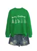 Amazon eBay sitio independiente moda personalizada versátil mujer Feliz Navidad otoño e invierno nueva sudadera