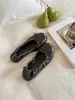 Primer encuentro Chica Jizhai mismo estilo~ Zapatos planos de ballet con lazo para mujer, zapatos tipo rollo de huevo, zapatos planos versátiles de suela plana