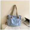 Bolso tote fresco, simple, moderno, elegante y único con gran capacidad, hecho de lona, adecuado para estudiantes y trabajadores de oficina, se puede llevar al hombro o cruzado
