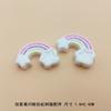 Acessórios de resina com estrelas de glitter tricolores arco-íris para adorno de cabeça e cabelo, materiais para processamento DIY, da Amazon, transfronteiriço