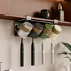 Portacepillos de Dientes Estilo Vintage, Estante Colgante para Espejo de Baño sin Taladro para Vaso de Enjuague Bucal y Almacenamiento de Cepillos de Dientes