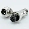 Enchufe de Acoplamiento de Aviación Loniu Gx12 Conector de 2 3 4 5 6 Pines Conector Industrial Macho y Hembra
