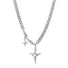 Collar Estilo Cubano Estrella para Hombres, Cadena de Clavícula de Hip-Hop de Moda para Mujeres, Colgante de Cruz de Alta Gama, Joyería Minimalista Unisex