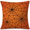 Funda de Almohada Halloween Calabaza Divertida Transfronteriza Amazon Estampado de Lino Funda Decorativa para Cojín de Sofá del Hogar