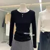Suéter Minimalista Suave Versátil Color Sólido Manga Larga 2026 Primavera Otoño Invierno Diseño en Capas Hermoso Elegante Top para Mujer