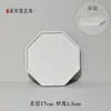Plato de gres cerámico plato plano plato de gres cerámico de arcilla blanca alta gres pintado a mano gres bajo vidriado