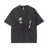 Talla Europea TransfronterizaCamiseta Lavada Vintage Viktor Tsoi Kino Icono Clásico del Rock Ruso