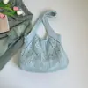 Bolso Tote de Punto Hueco de Gran Capacidad Estilo Nuevo, Bolso de Playa Casual de Moda y con Estilo, Bolso de Hombro Artístico Estilo Bosque