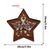 MZ1227-1248 Transfronteiriço; Enfeites de Natal em madeira com luz LED para decoração de mesa festiva