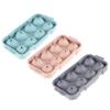 Molde de cubo de gelo de silicone para hóquei no gelo de 8 peças faça você mesmo molde de cubo de gelo caseiro de silicone de oito grades molde redondo de cubo de gelo de uísque