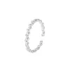Anillo de plata de ley S925 hueco con diseño irregular para mujer, moda, temperamento, minimalista, apertura ajustable, venta al por mayor