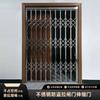 Puerta Deslizante de Acero Inoxidable Tienda Estilo Hong Kong Puerta Deslizante de Hierro Retro Puerta Plegable Balcón Puerta de Reja Telescópica Balcón