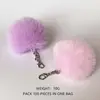 Al por mayor del fabricante 7cm bola colorida de pelo sintético de conejo rex llavero colgante para bolso almohada accesorio de textil para el hogar juguete bola de peluche