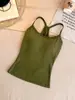 Camisola de verano de lunares para chica popular, versátil, sin mangas, con copas en el pecho y espalda hueca para un hermoso look de espalda, top sin mangas de moda