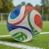 Novo Modelo Bola de Futebol Copa do Mundo 2026 EUA-Canadá-México, Tamanho 5 Laminada, Tamanho 4 Adesiva, Tamanho 3 PU Costurada à Máquina Bola de Futebol PVC Atacado