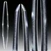 Acero T10 cubierto de arcilla, hoja sin afilar, espada japonesa, espada larga de samurái, accesorio de espada Hamon templado en arcilla, sin afilar