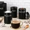 Pote de Armazenamento de Grãos de Café, Chá e Açúcar Estilo Nórdico Pote de Armazenamento de Grãos de Café Pote de Chá Pote de Açúcar Pote de Armazenamento Selado à Prova de Umidade