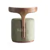 Taburete de Maquillaje de Madera Maciza Nórdico Diseñador Creativo con Respaldo Taburete para Cambiar Zapatos Lujo Ligero Sensación de Gama Alta Taburete para Beber Té Taburete Bajo Casual