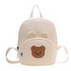 Mochila Infantil de Oso Coreano Mochila Mini de Lona con Dibujos Animados Lindos para Jardín de Niños para Bebé Niño y Niña Reductora de Carga