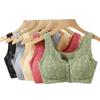 Sujetador transfronterizo para mamá de mediana edad y anciana con hebilla frontal, ropa interior para mujer, sujetador transpirable push up anti-caída, sujetador chaleco deportivo