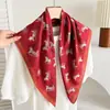 Lenço quadrado étnico de 70% algodão e linho, lenço de pescoço feminino estilo coreano, lenço de cabeça fino, lenço de veludo