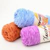 Toalla de bebé de terciopelo dorado colorido, súper suave, de grosor medio, bufanda, fina barra de hielo, tejida a mano, lana de chenilla, venta al por mayor