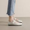 Sapatos Femininos Estilo Japonês com Sapatos de Boneca Estilo Francês com Sola Redonda Macia Um Passo Slip-on Flat Mary Jane Shoes College Style Sapatos Individuais para Mulheres