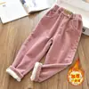 Ropa para Niños Pantalones de Pana para Niñas de Invierno con Terciopelo y Acolchado para Niños Pequeños y Medianos Pantalones Casuales de Terciopelo Todo en Uno Pantalones Deportivos para Niños Tendencia Niños