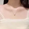 Diseño moderno y único, cadena para la clavícula simple y elegante, collar de línea de la cintura de plata S925 para mujer, accesorio de colgante de moda estilo ins