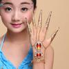 Artesanato para performance infantil Acessórios para performance de dança adulta Conjunto de unhas para dança indiana Pulseira de unhas longas Guanyin de mil mãos