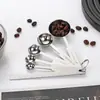 Juego de Cucharas Medidoras de Acero Inoxidable para Repostería, Condimentos, Cocina, Granos de Café con Báscula, Cuchara Medidora, Cuchara Medidora