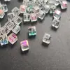 Contas Quadradas Contas de Vidro Imitando Cristal DIY Joias Feitas à Mão Pulseira Materiais para Contas Acessórios de Contas Soltas 4mm