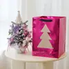 Bolsa de Tote Navideña Moda Árbol de Navidad Bolsa con Ventana Extra Grande Bolsa de Regalo de Alta Calidad Bolsa de Mano Al Por Mayor